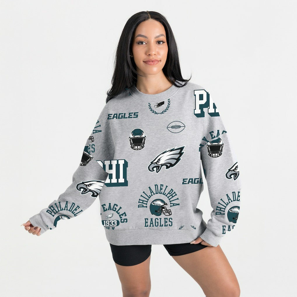 Philadelphia Eagles  Gameday Couture Women's Always On Repeat Fleece Sweatshirt