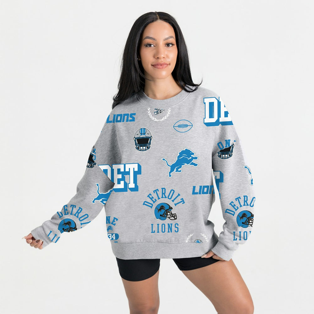 Detroit Lions  Gameday Couture Women's Always On Repeat Fleece Sweatshirt
