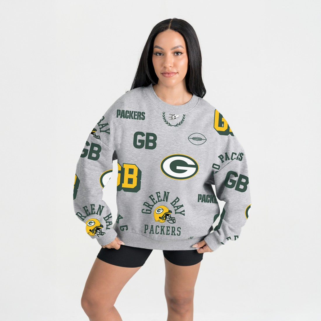 Green Bay Packers  Gameday Couture Women's Always On Repeat Fleece Sweatshirt