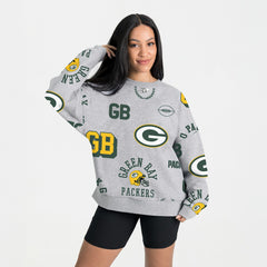 Green Bay Packers  Gameday Couture Women's Always On Repeat Fleece Sweatshirt