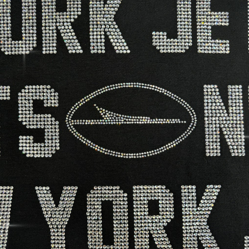New York Jets New Era Gameday Couture Women's Oversized Hype Era Rhinestone Text Sweatshirt