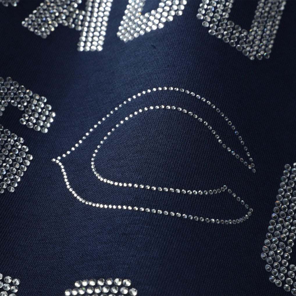 Chicago Bears  Gameday Couture Women's Oversized Hype Era Rhinestone Text Sweatshirt