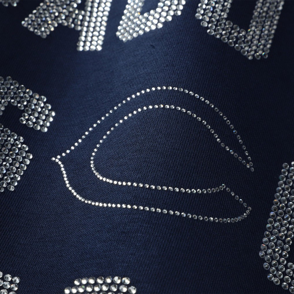 Chicago Bears  Gameday Couture Women's Oversized Hype Era Rhinestone Text Sweatshirt