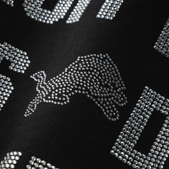 Detroit Lions  Gameday Couture Women's Oversized Hype Era Rhinestone Text Sweatshirt