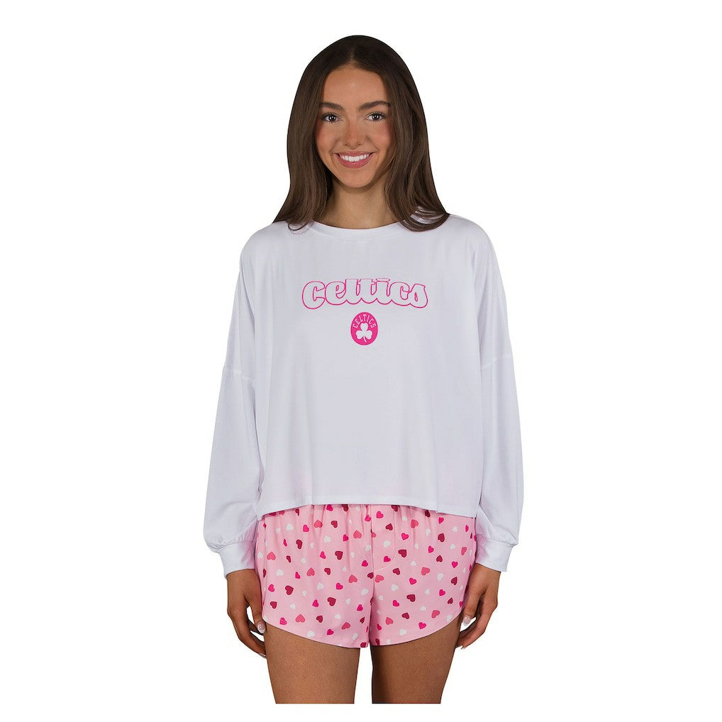 Boston Celtics Concepts Sport Women's Lyric Long Sleeve Top & Shorts Set on sale New