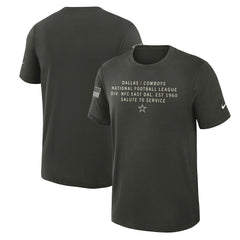 Dallas Cowboys Nike 2025 Salute to Service Sideline Slub Dri-FIT T-Shirt