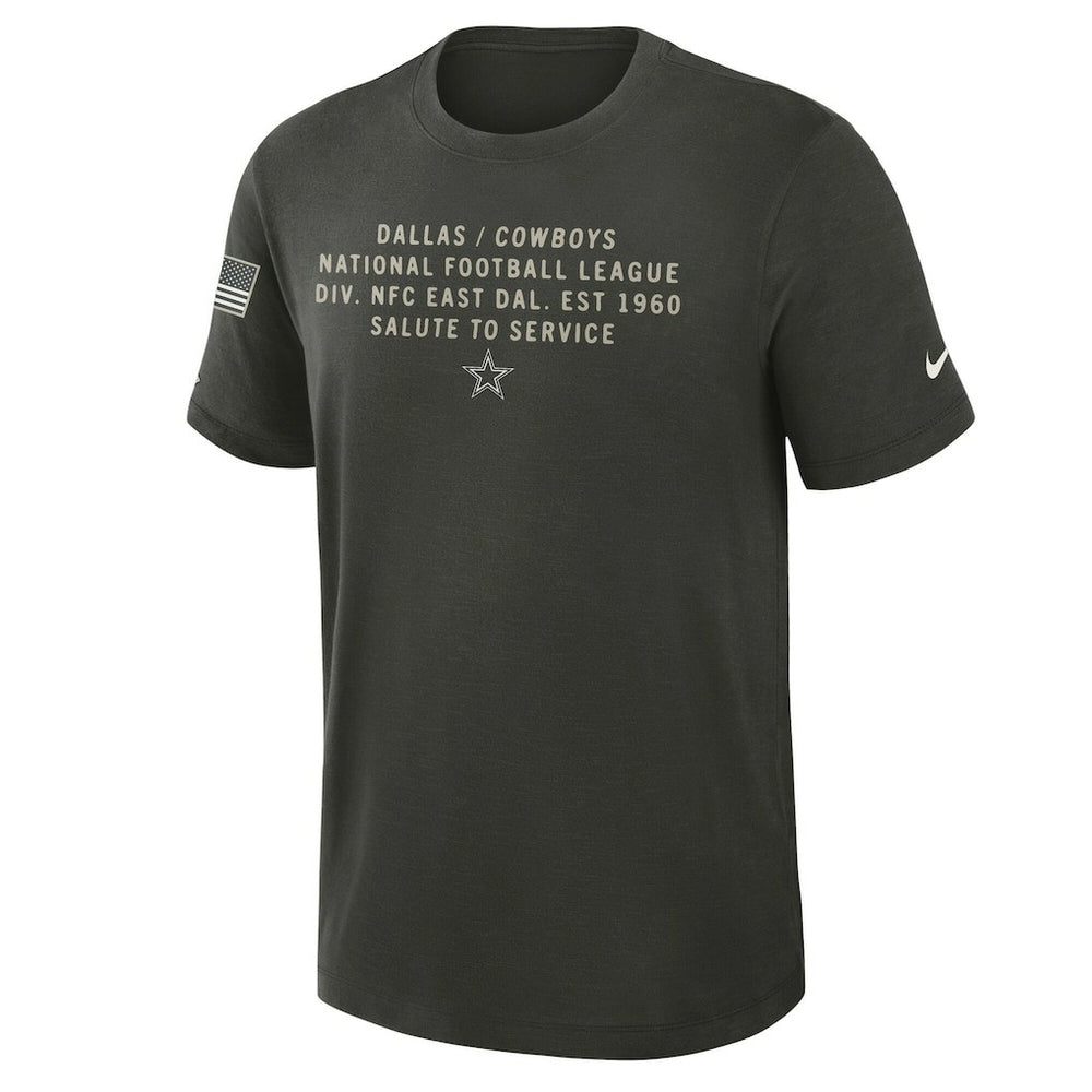 Dallas Cowboys Nike 2025 Salute to Service Sideline Slub Dri-FIT T-Shirt