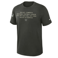 Dallas Cowboys Nike 2025 Salute to Service Sideline Slub Dri-FIT T-Shirt