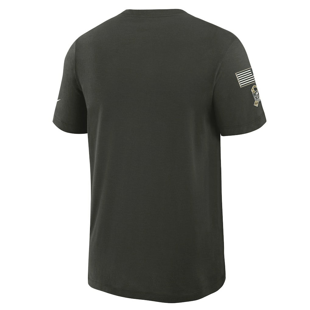 Dallas Cowboys Nike 2025 Salute to Service Sideline Slub Dri-FIT T-Shirt