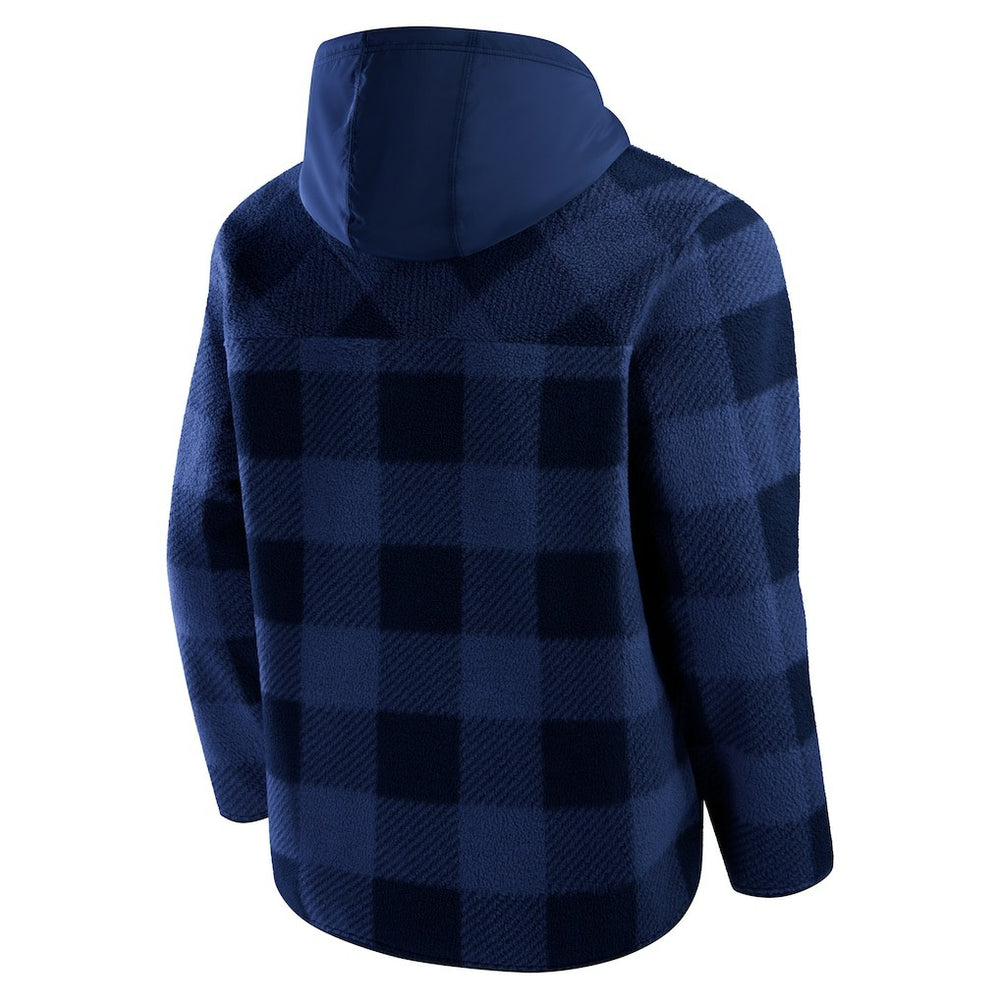 Dallas Cowboys Fanatics Elements Plaid Polar Fleece Quarter-Zip Hoodie