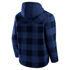 Dallas Cowboys Fanatics Elements Plaid Polar Fleece Quarter-Zip Hoodie