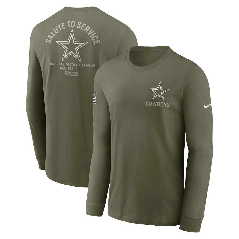 Dallas Cowboys Nike 2025 Salute to Service Sideline Long Sleeve T-Shirt