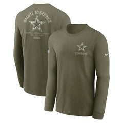Dallas Cowboys Nike 2025 Salute to Service Sideline Long Sleeve T-Shirt