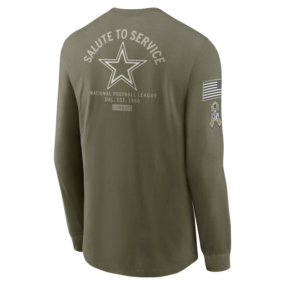 Dallas Cowboys Nike 2025 Salute to Service Sideline Long Sleeve T-Shirt