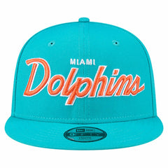 Miami Dolphins New Era Youth Main Script 9FIFTY Snapback Hat