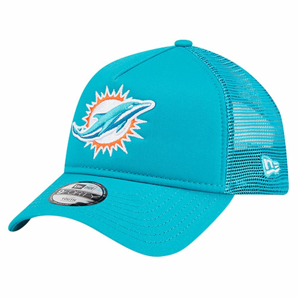 Miami Dolphins New Era Youth Main A-Frame 9FORTY Adjustable Hat