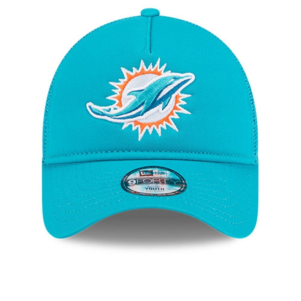 Miami Dolphins New Era Youth Main A-Frame 9FORTY Adjustable Hat