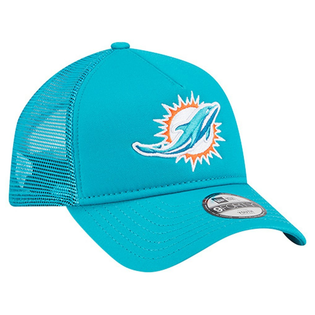 Miami Dolphins New Era Youth Main A-Frame 9FORTY Adjustable Hat