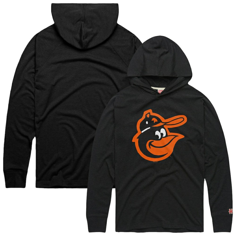 Baltimore Orioles Homage Lightweight Raglan Tri-Blend Pullover Hoodie | MLB Outlet