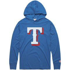 Texas Rangers Homage Lightweight Raglan Tri-Blend Pullover Hoodie | MLB New