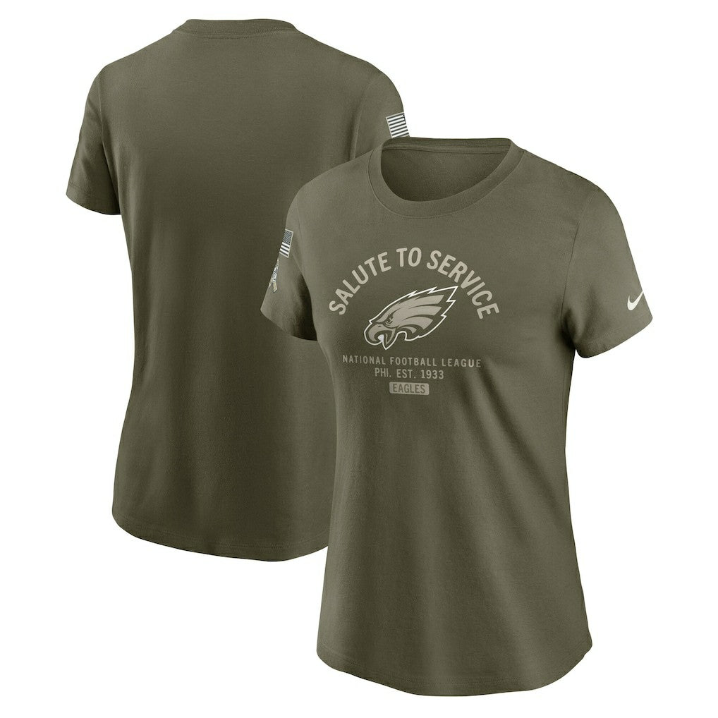 Philadelphia Eagles Nike Women's 2025 Salute to Service Sideline T-Shirt