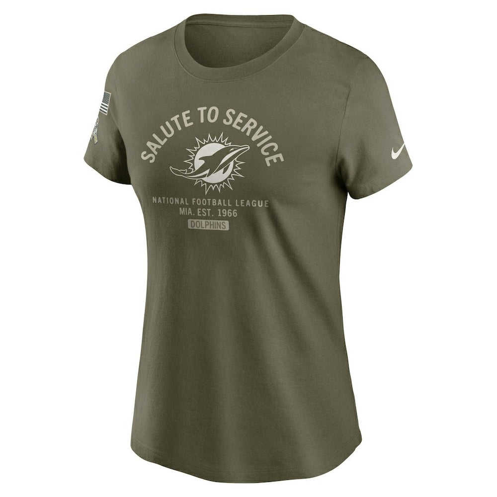 Miami Dolphins Nike Women's 2025 Salute to Service Sideline T-Shirt