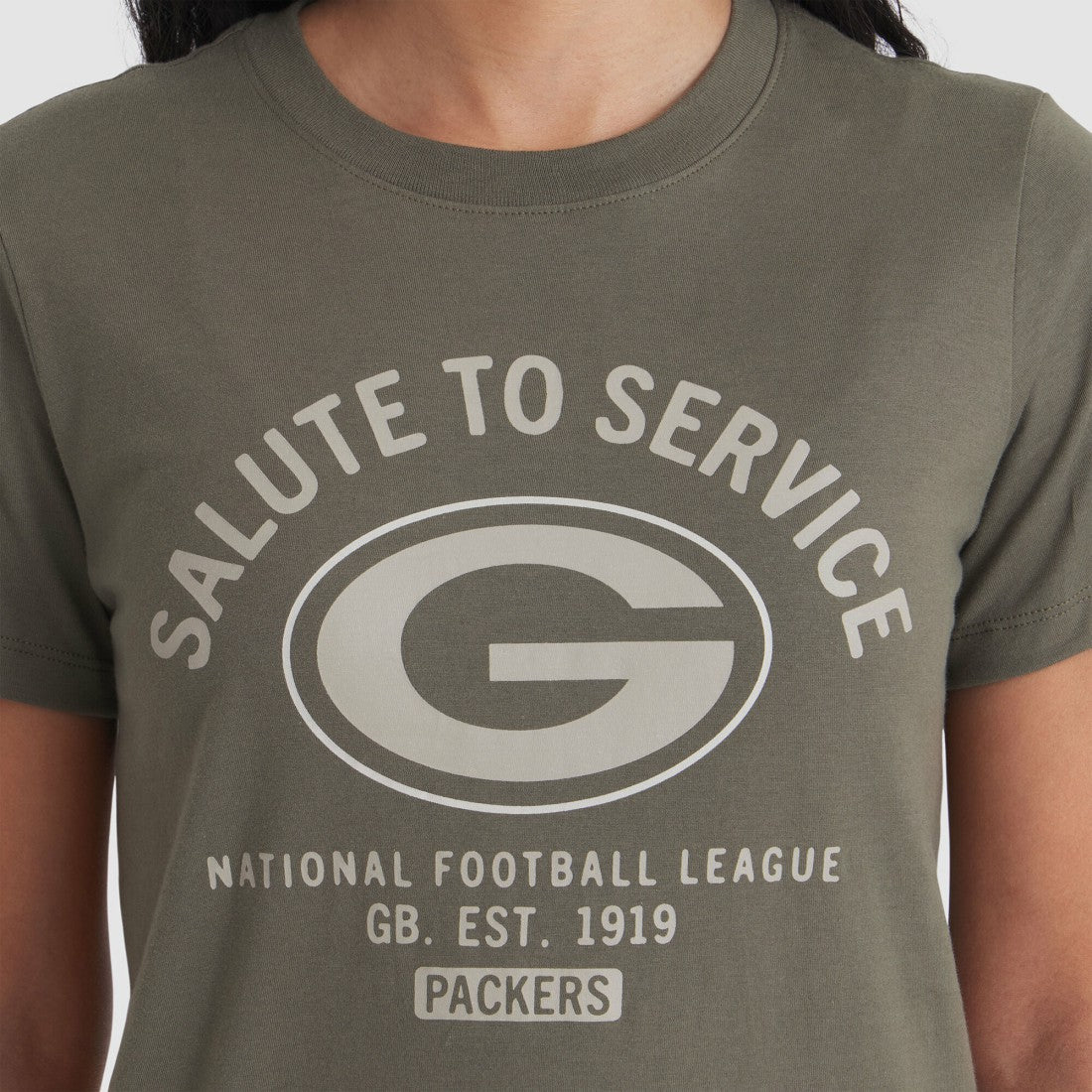 Green Bay Packers Nike Women's 2025 Salute to Service Sideline T-Shirt