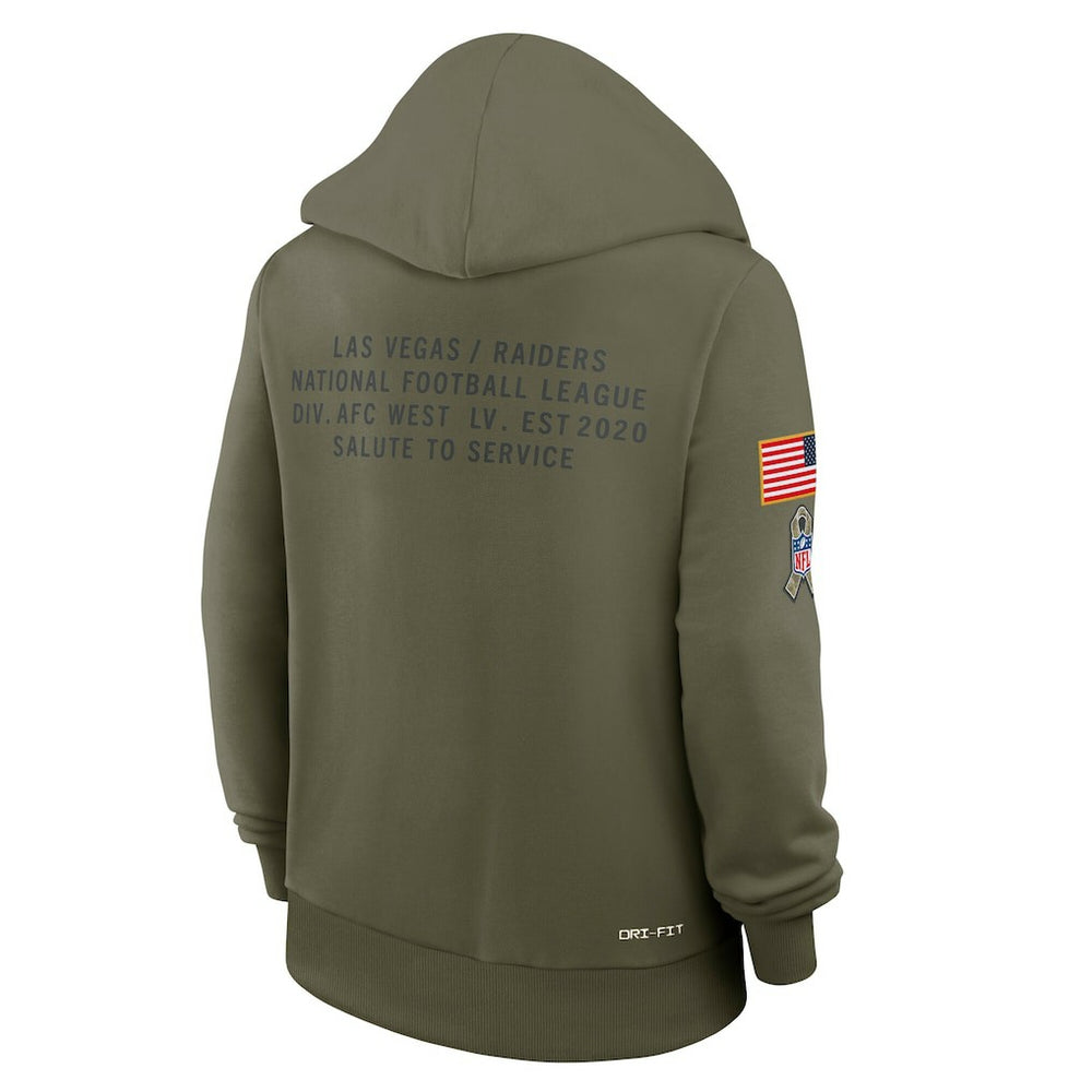 Las Vegas Raiders Nike Women's 2025 Salute to Service Sideline Standard Issue Dri-FIT Hoodie