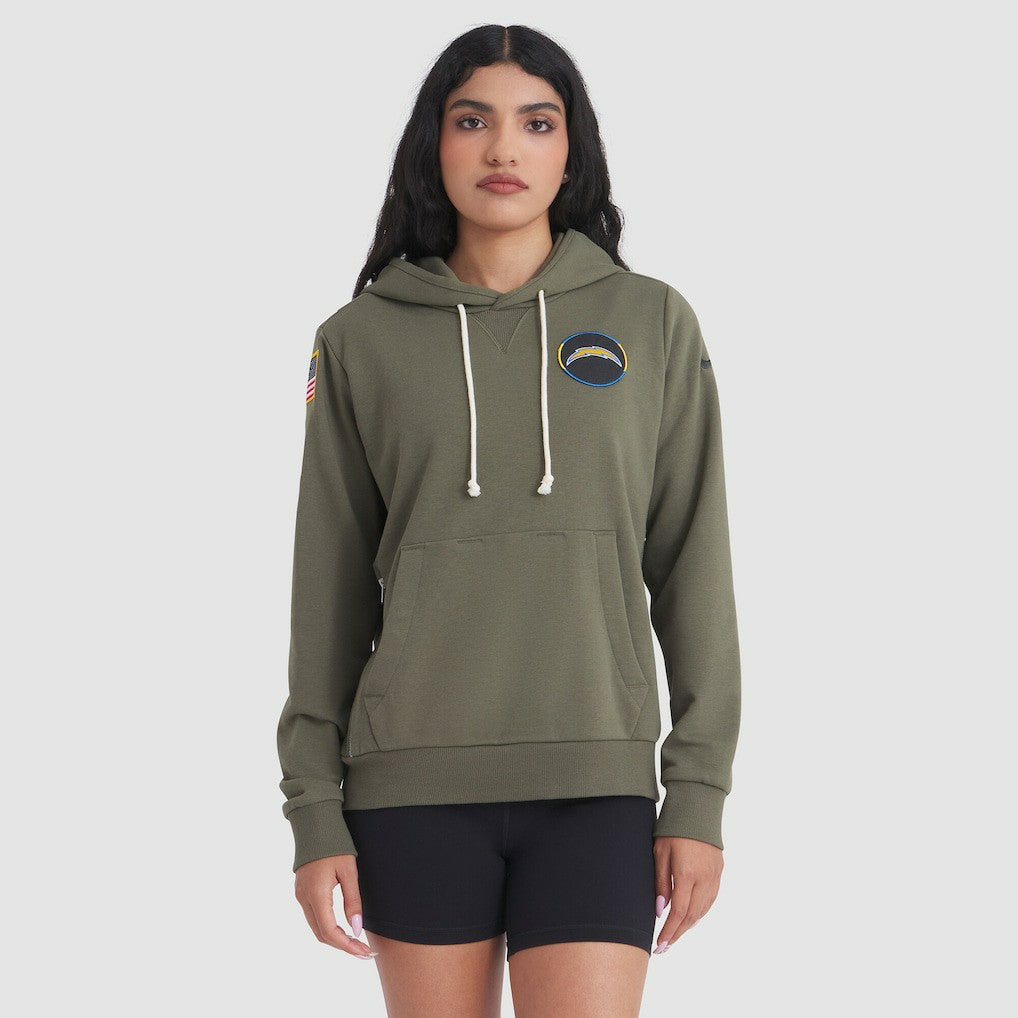 Los Angeles Chargers Nike Women's 2025 Salute to Service Sideline Standard Issue Dri-FIT Hoodie