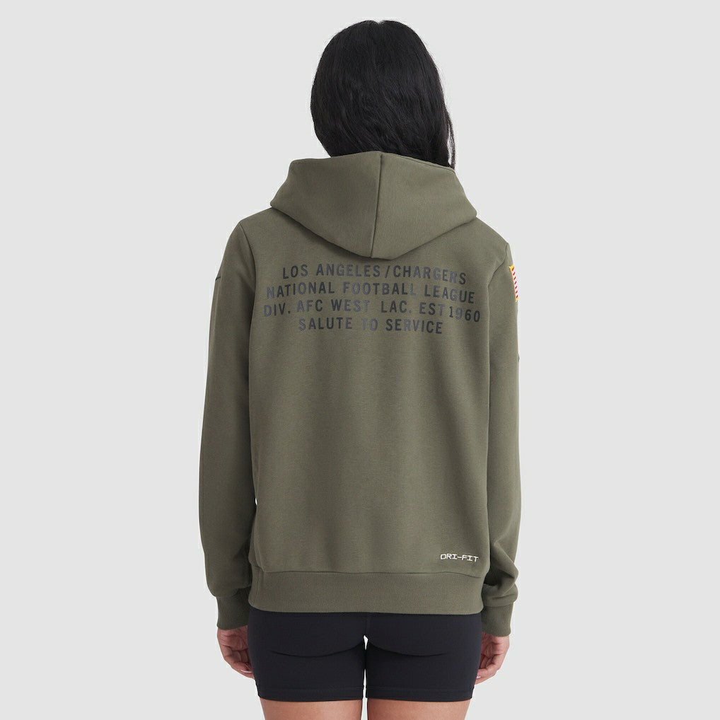 Los Angeles Chargers Nike Women's 2025 Salute to Service Sideline Standard Issue Dri-FIT Hoodie