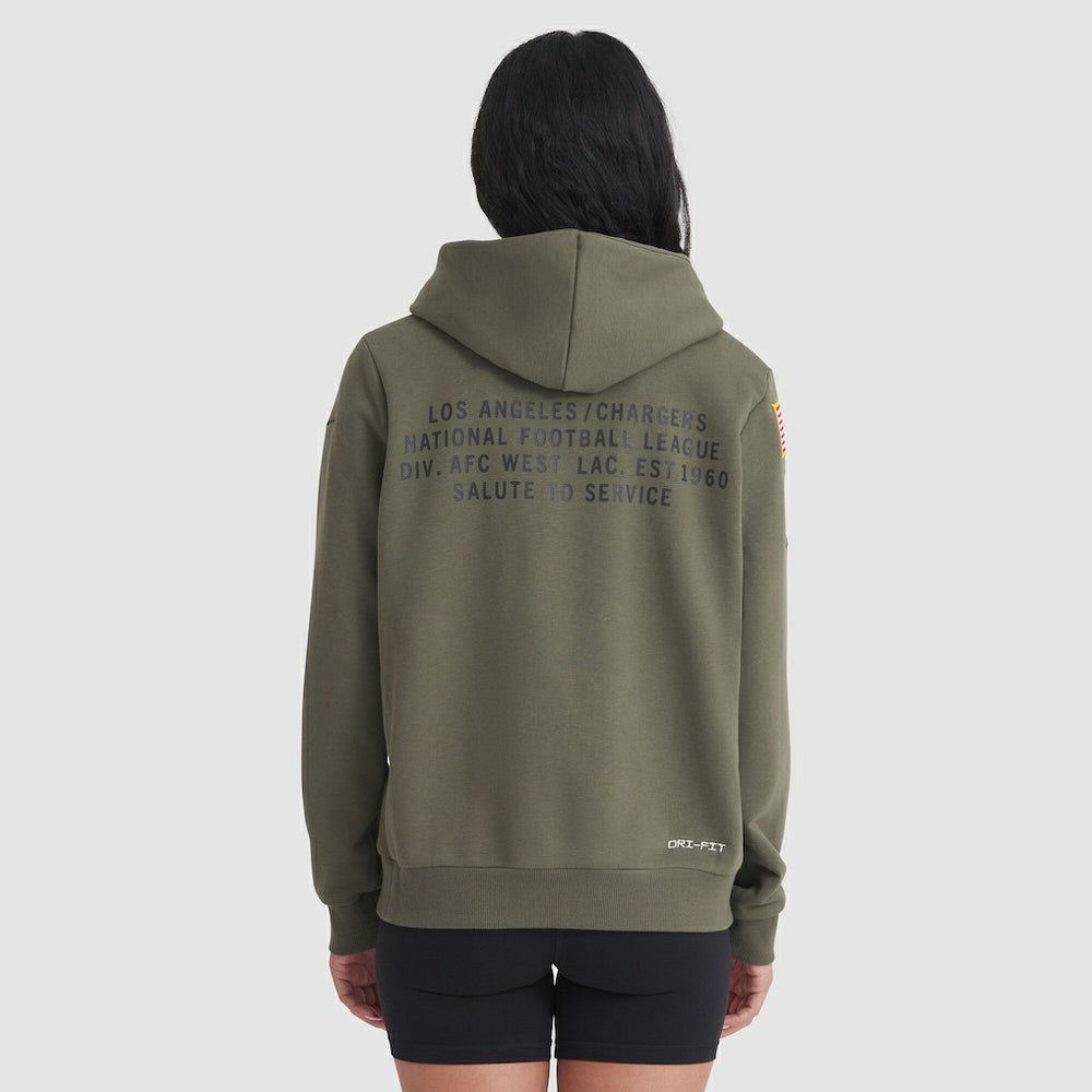 Los Angeles Chargers Nike Women's 2025 Salute to Service Sideline Standard Issue Dri-FIT Hoodie