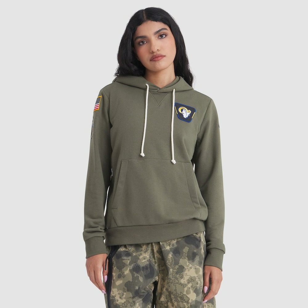 Los Angeles Rams Nike Women's 2025 Salute to Service Sideline Standard Issue Dri-FIT Hoodie