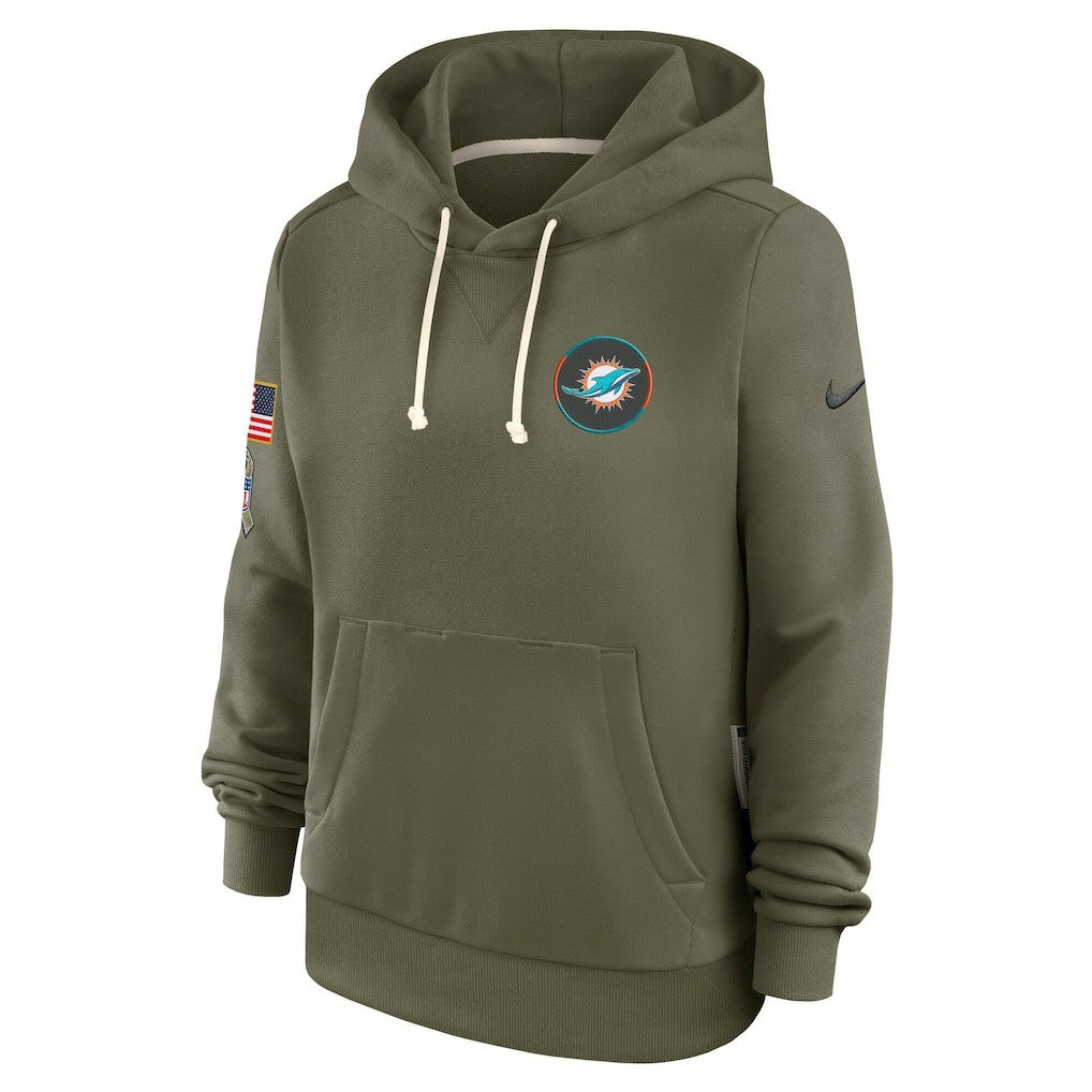 Miami Dolphins Nike Women's 2025 Salute to Service Sideline Standard Issue Dri-FIT Hoodie