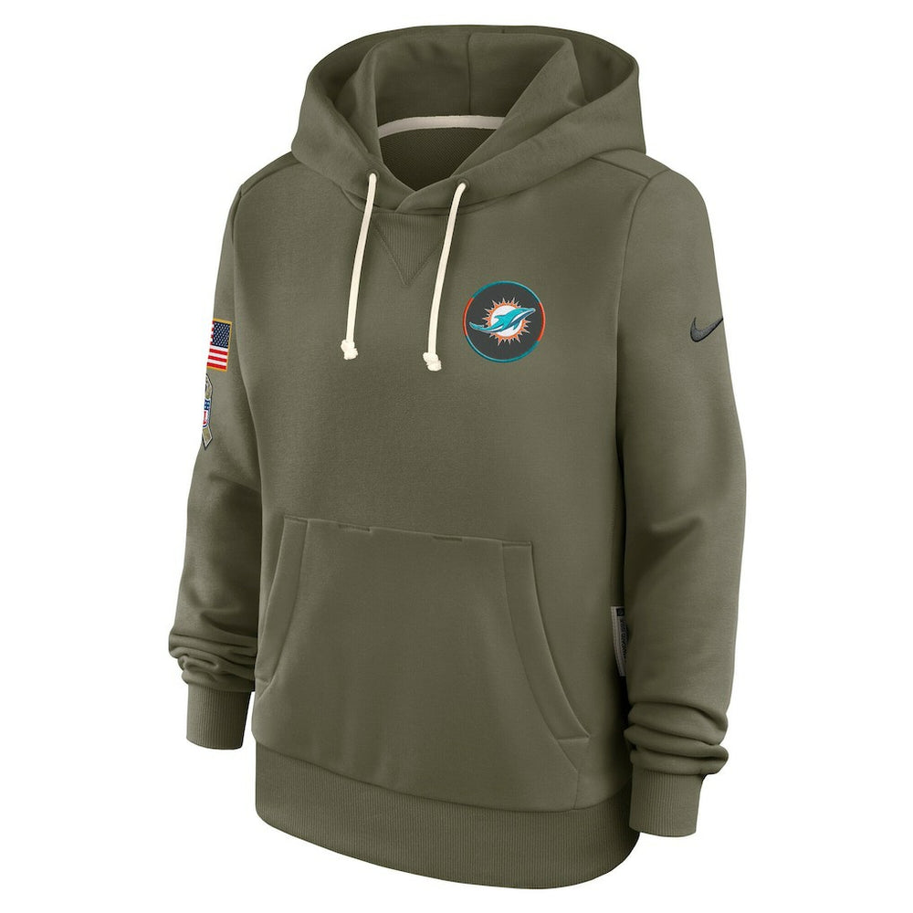 Miami Dolphins Nike Women's 2025 Salute to Service Sideline Standard Issue Dri-FIT Hoodie