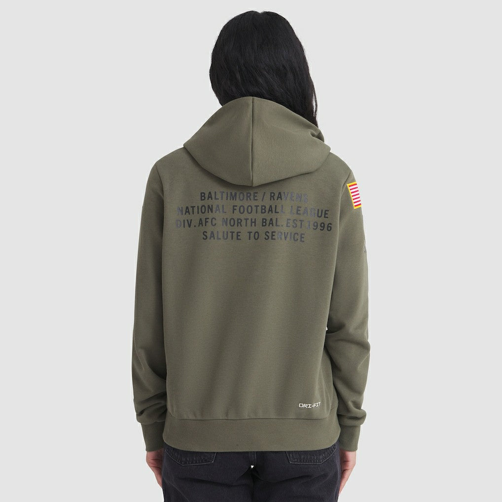 Baltimore Ravens Nike Women's 2025 Salute to Service Sideline Standard Issue Dri-FIT Hoodie