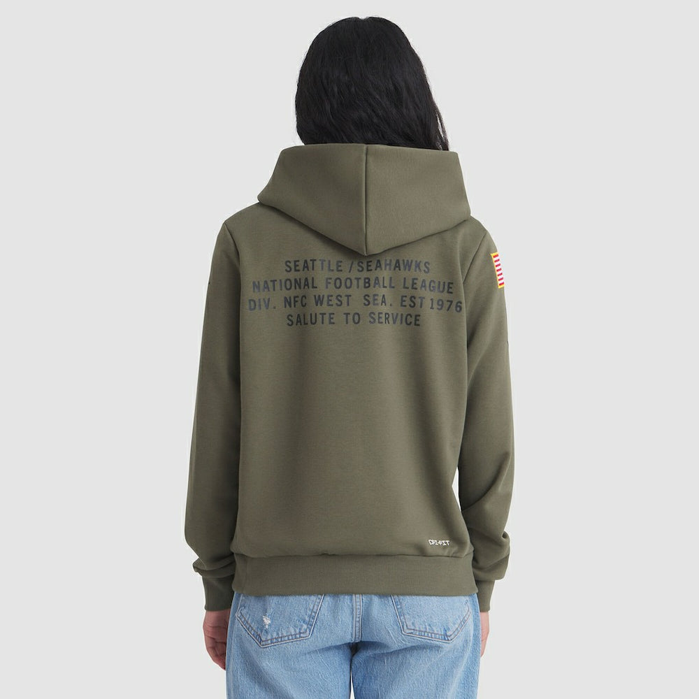 Seattle Seahawks Nike Women's 2025 Salute to Service Sideline Standard Issue Dri-FIT Hoodie