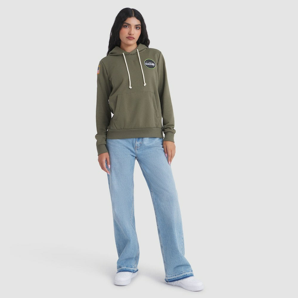 Seattle Seahawks Nike Women's 2025 Salute to Service Sideline Standard Issue Dri-FIT Hoodie