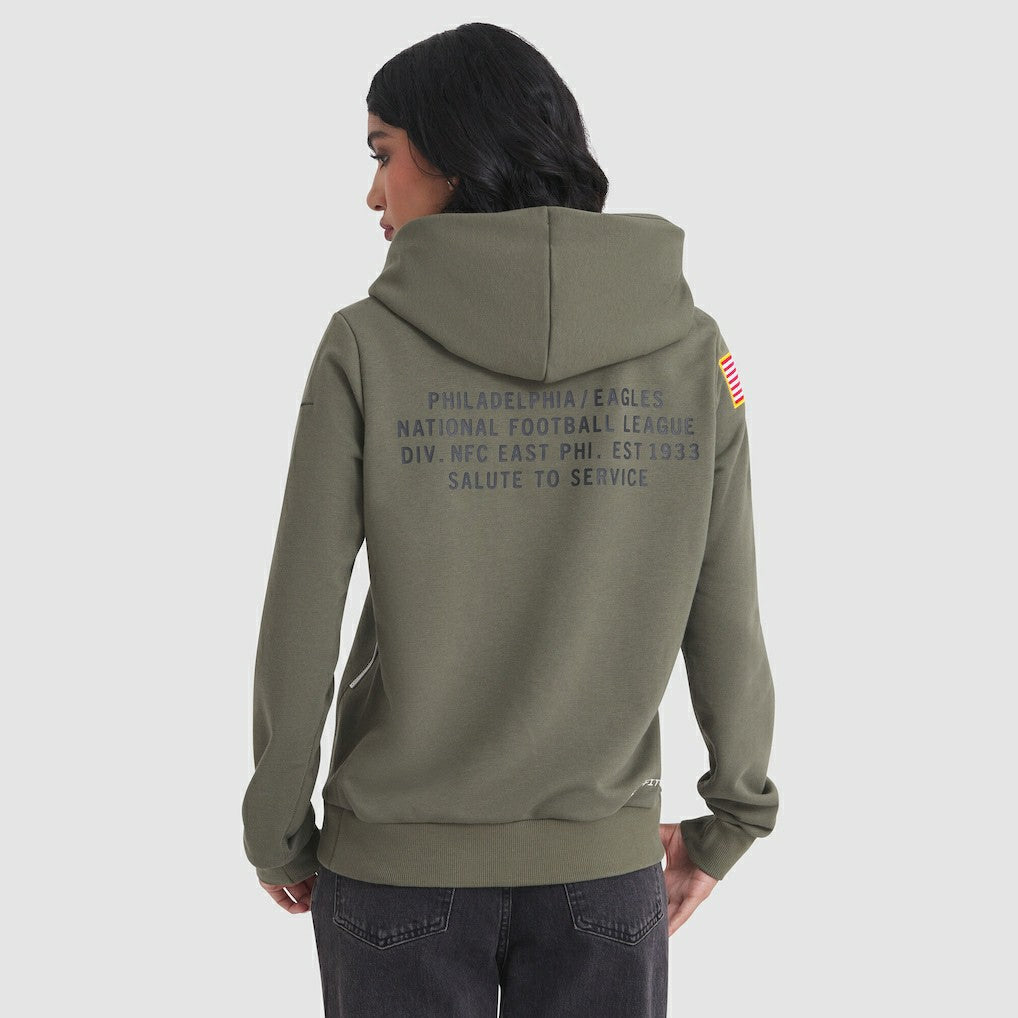 Philadelphia Eagles Nike Women's 2025 Salute to Service Sideline Standard Issue Dri-FIT Hoodie