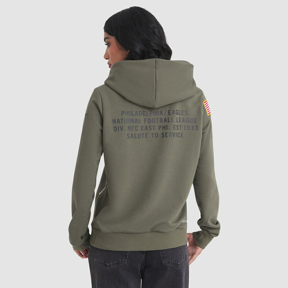 Philadelphia Eagles Nike Women's 2025 Salute to Service Sideline Standard Issue Dri-FIT Hoodie