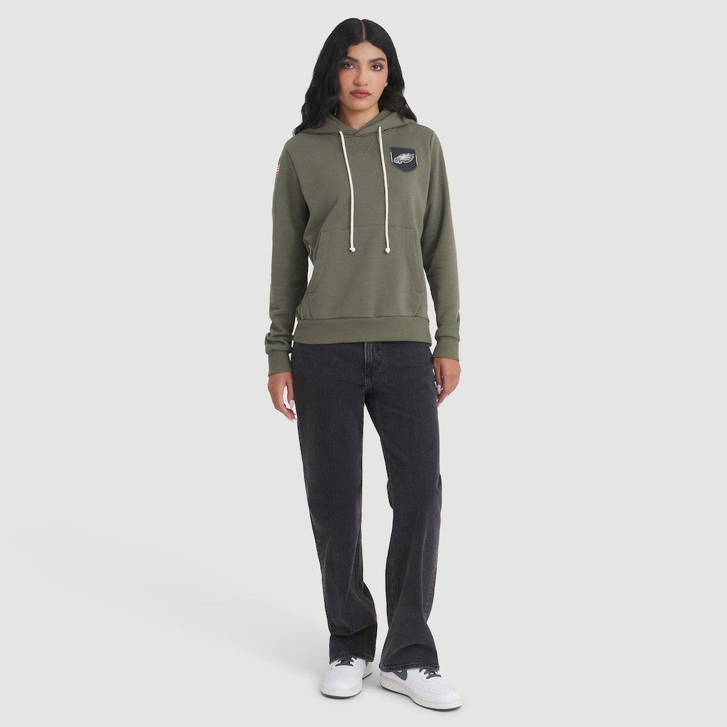 Philadelphia Eagles Nike Women's 2025 Salute to Service Sideline Standard Issue Dri-FIT Hoodie