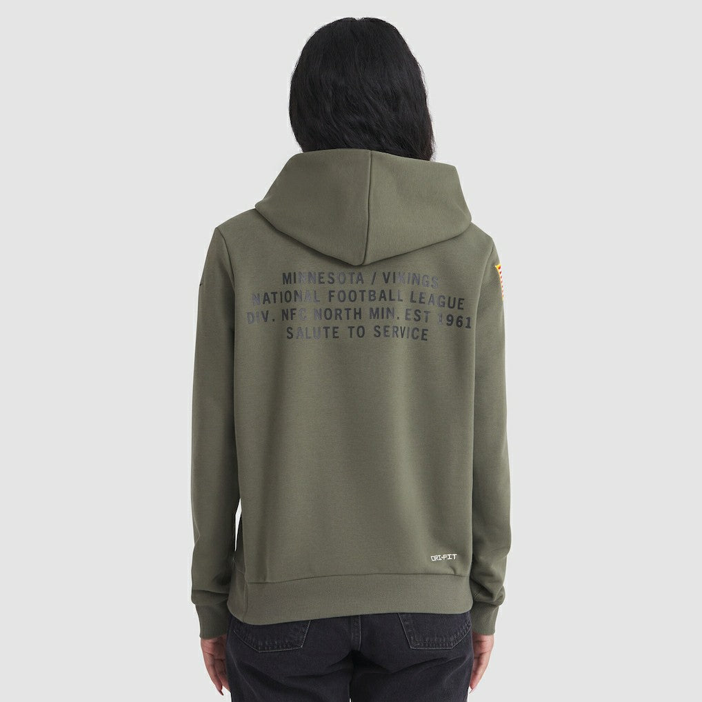 Minnesota Vikings Nike Women's 2025 Salute to Service Sideline Standard Issue Dri-FIT Hoodie