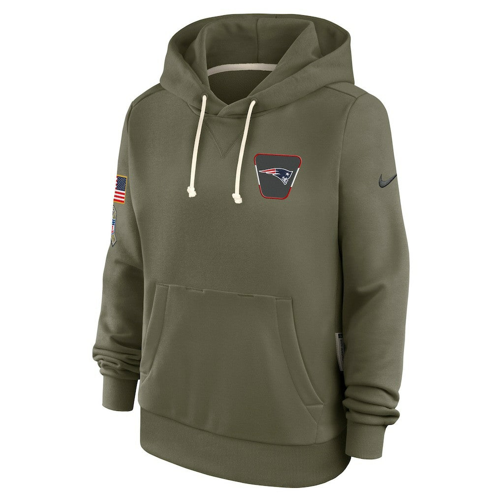 New England Patriots Nike Women's 2025 Salute to Service Sideline Standard Issue Dri-FIT Hoodie