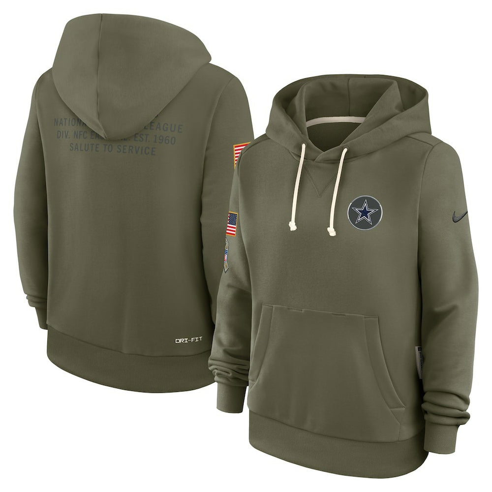 Dallas Cowboys Nike Women's 2025 Salute to Service Sideline Standard Issue Dri-FIT Hoodie