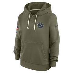Dallas Cowboys Nike Women's 2025 Salute to Service Sideline Standard Issue Dri-FIT Hoodie