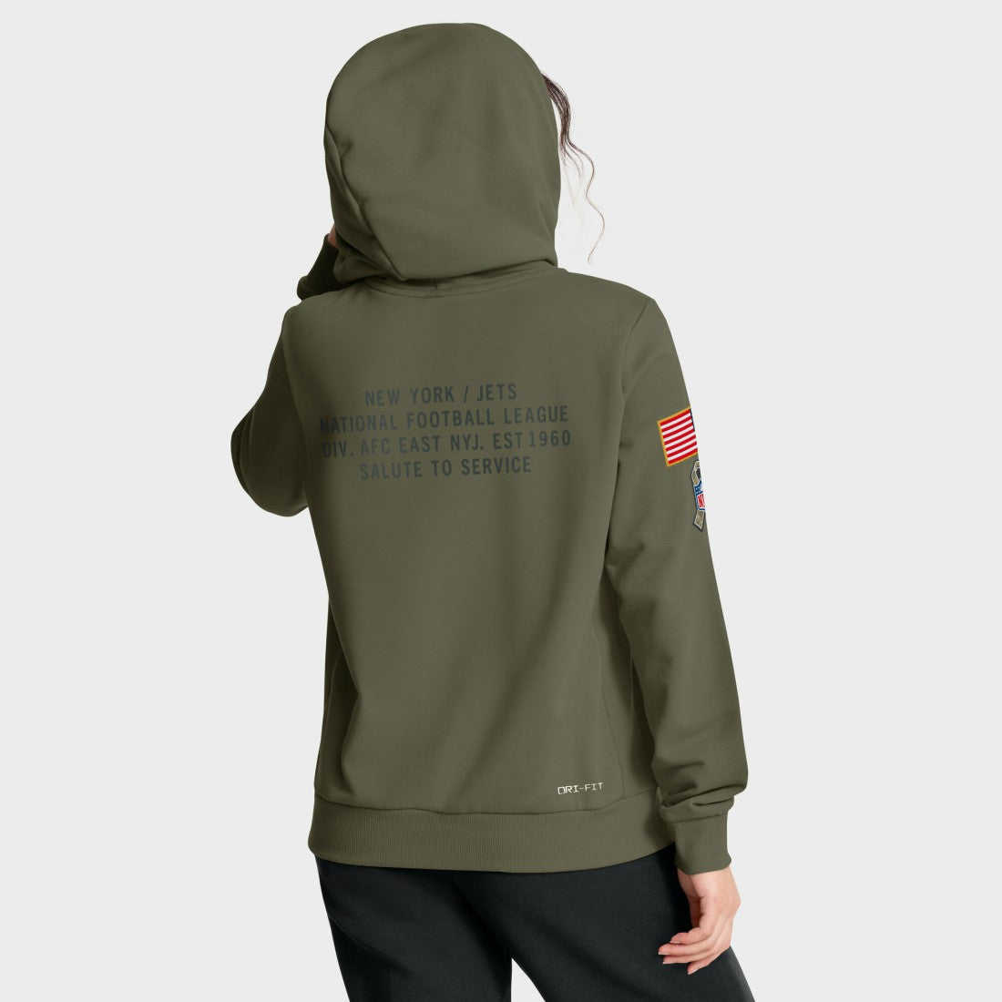 New York Jets Nike Women's 2025 Salute to Service Sideline Standard Issue Dri-FIT Hoodie