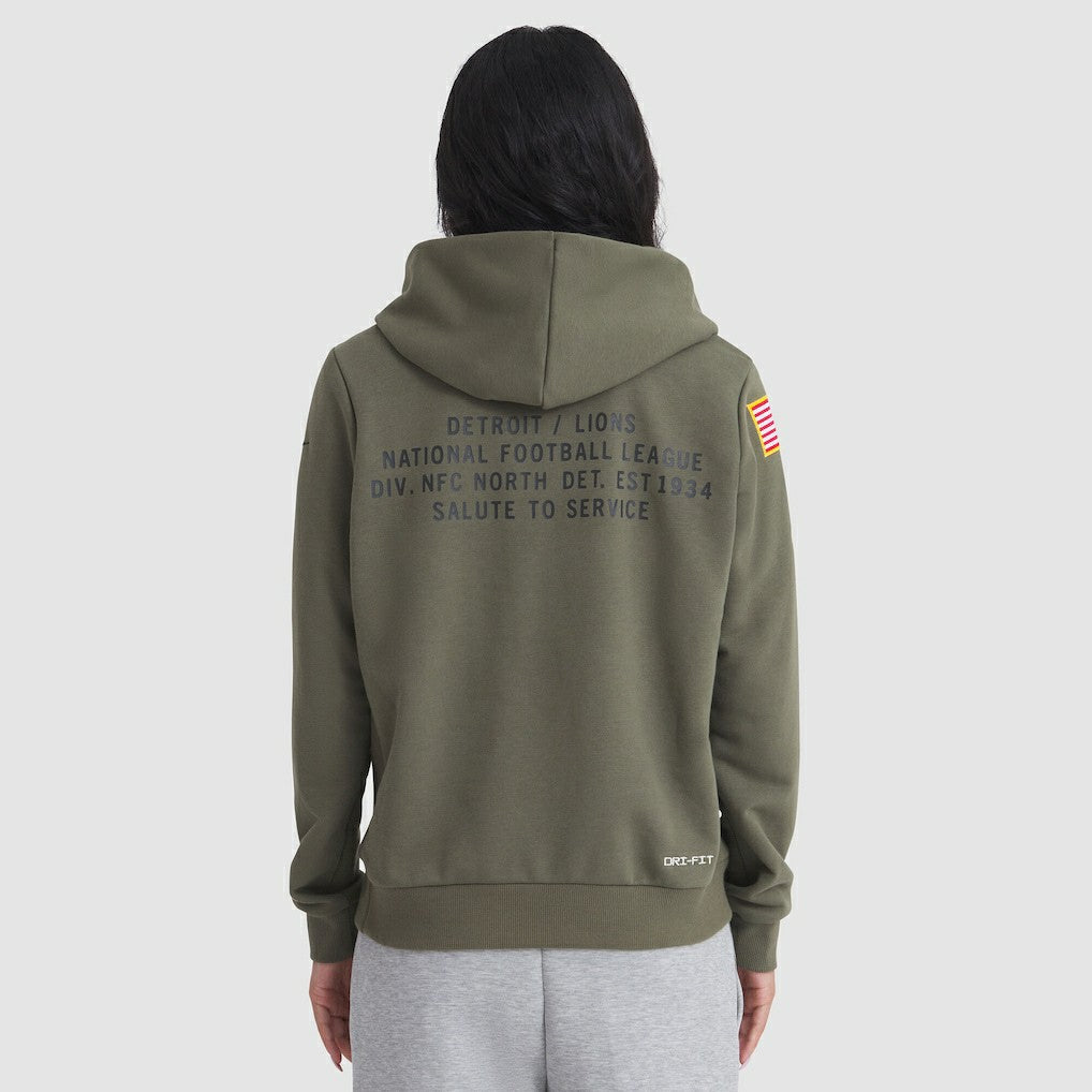 Detroit Lions Nike Women's 2025 Salute to Service Sideline Standard Issue Dri-FIT Hoodie