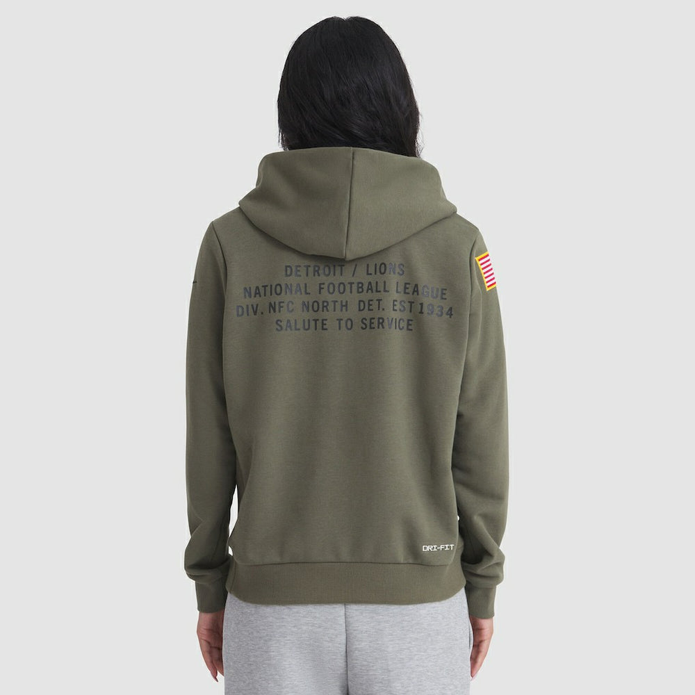 Detroit Lions Nike Women's 2025 Salute to Service Sideline Standard Issue Dri-FIT Hoodie