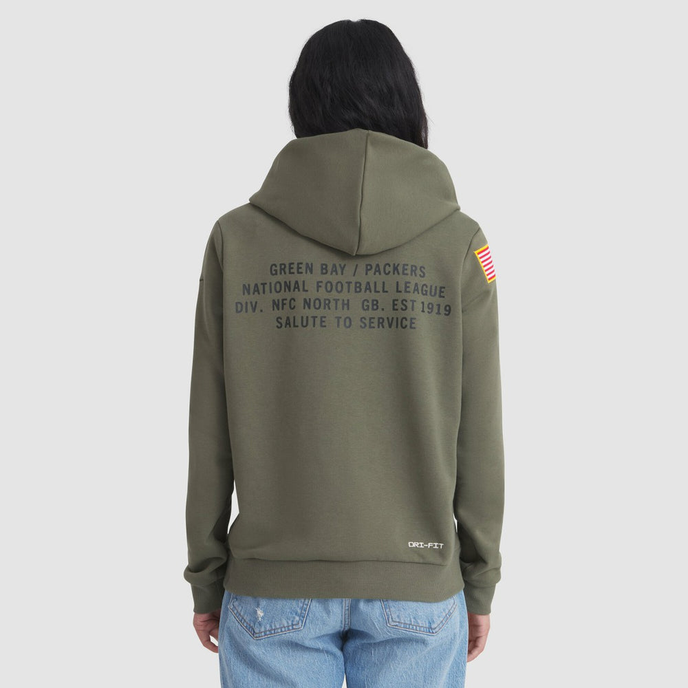 Green Bay Packers Nike Women's 2025 Salute to Service Sideline Standard Issue Dri-FIT Hoodie