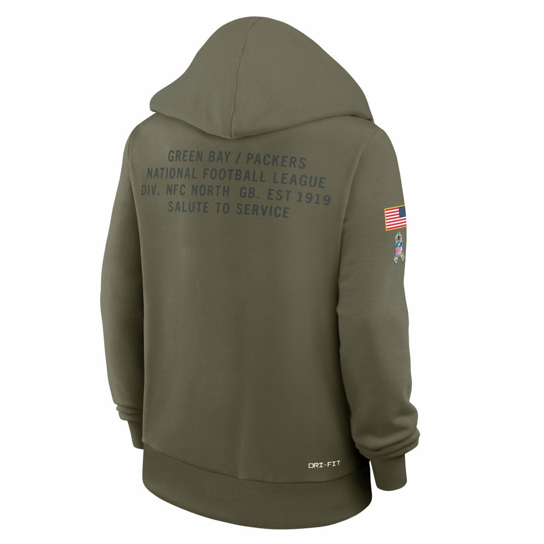 Green Bay Packers Nike Women's 2025 Salute to Service Sideline Standard Issue Dri-FIT Hoodie