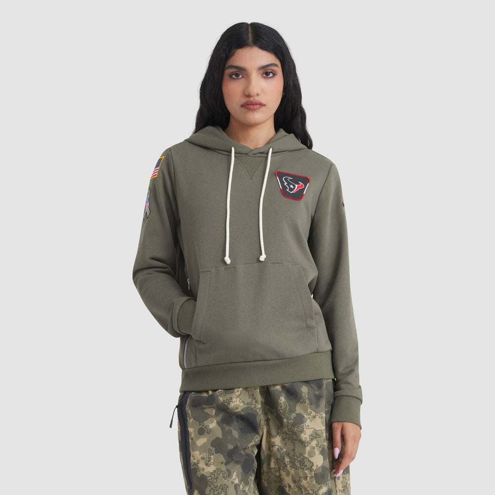 Houston Texans Nike Women's 2025 Salute to Service Sideline Standard Issue Dri-FIT Hoodie